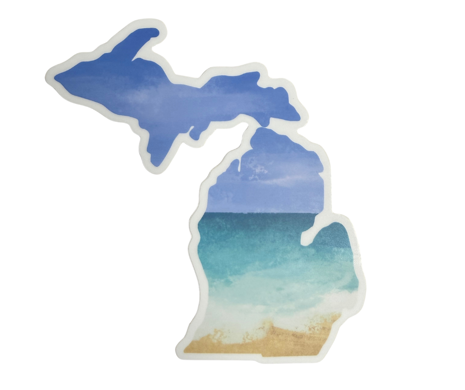 P4: Michigan Watercolor Beach Decal