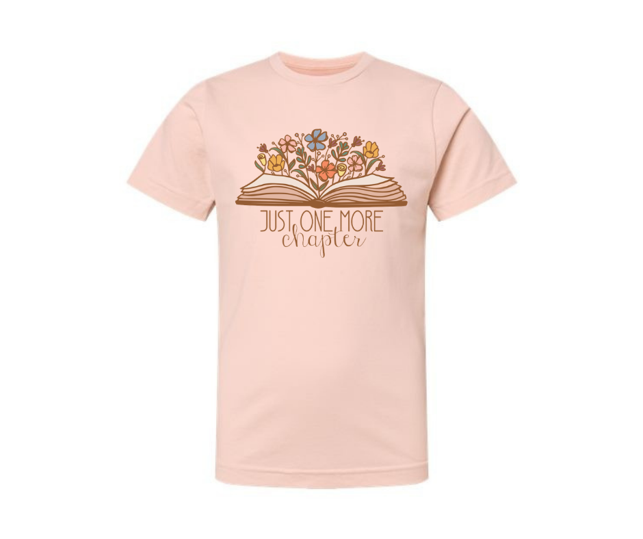 Youth T-Shirt: Just One More Chapter (Blush)