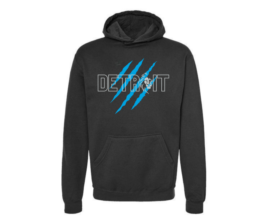 Hoodies: Detroit Blue Claw (Black)