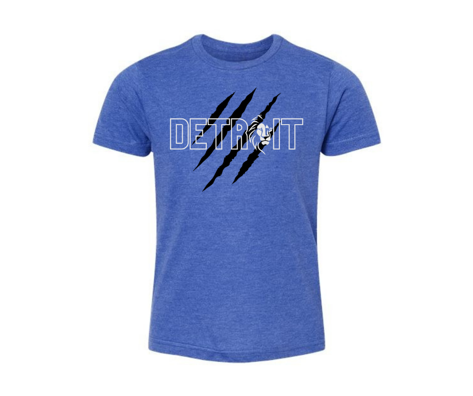 Youth T-Shirt: Detroit Black Claw (Heather Royal)