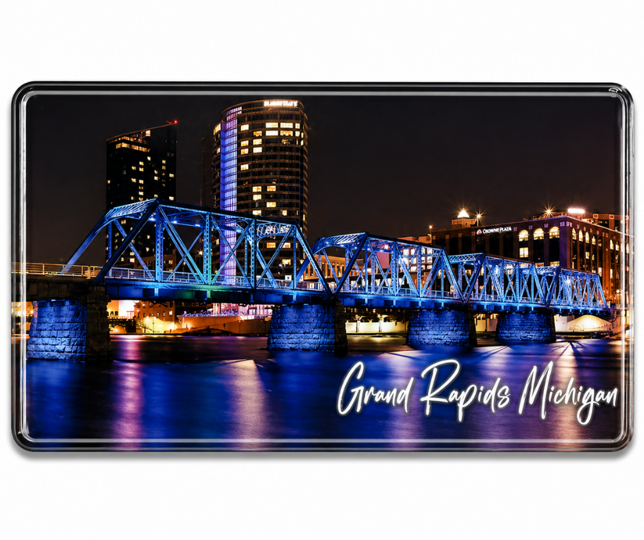 M14: Grand Rapids Blue Bridge Magnet
