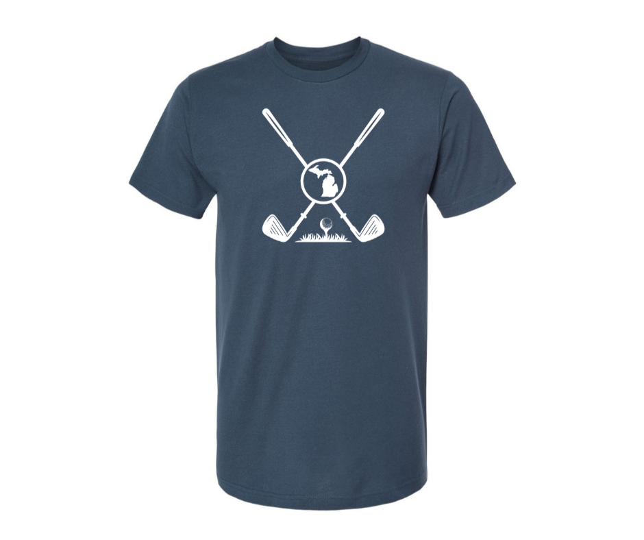 T-Shirt: Golf Clubs (Indigo)
