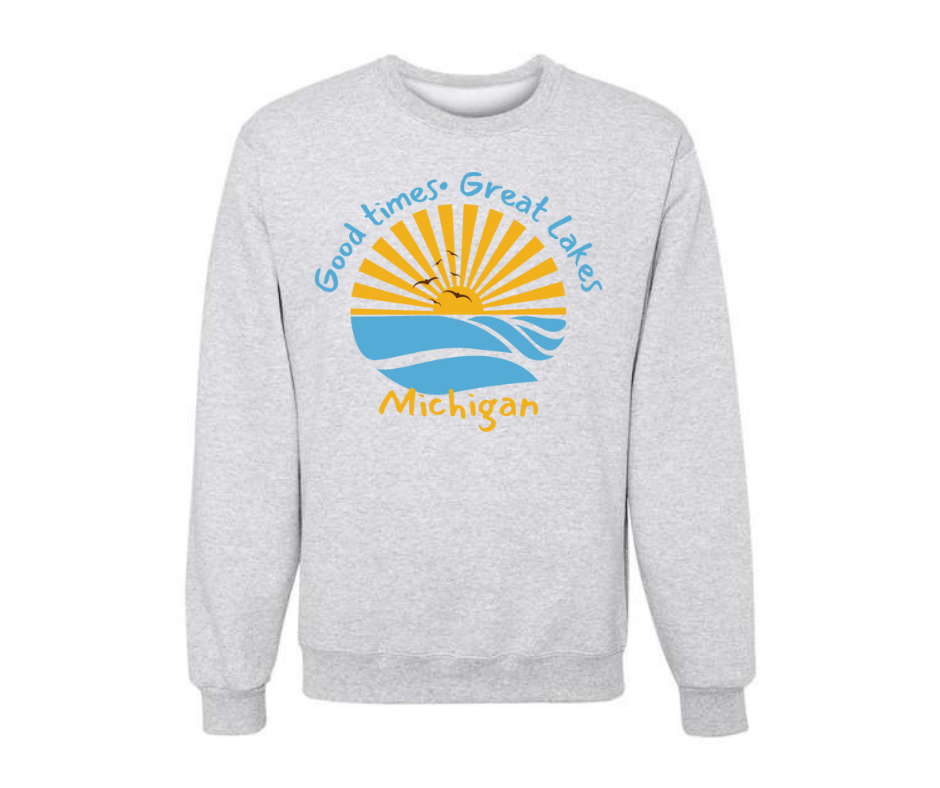 Crewneck: Great Lakes Good Times (Ash)
