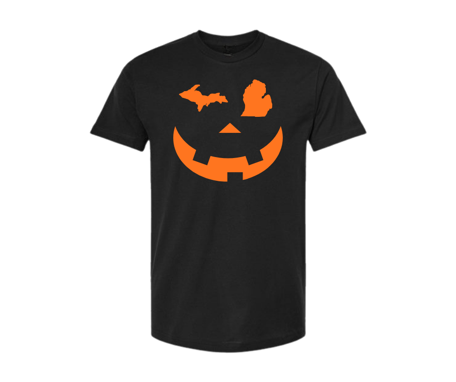 T-Shirt: Michigan Jack'o'Latern (Black)