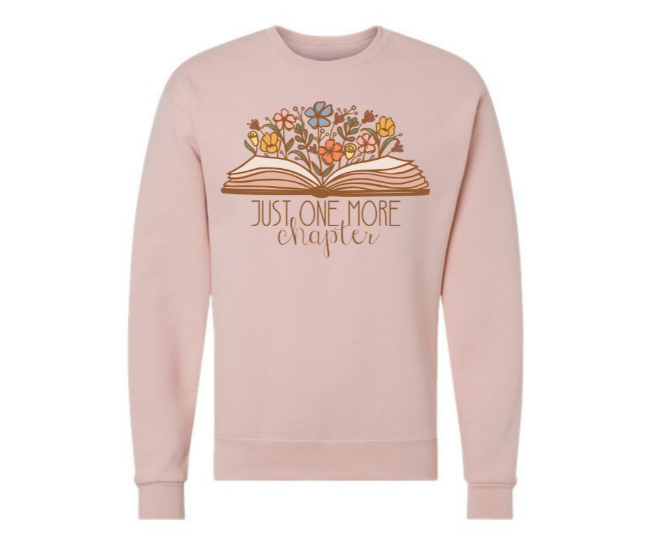 Crewneck: Just One More Chapter (Blush Pink)