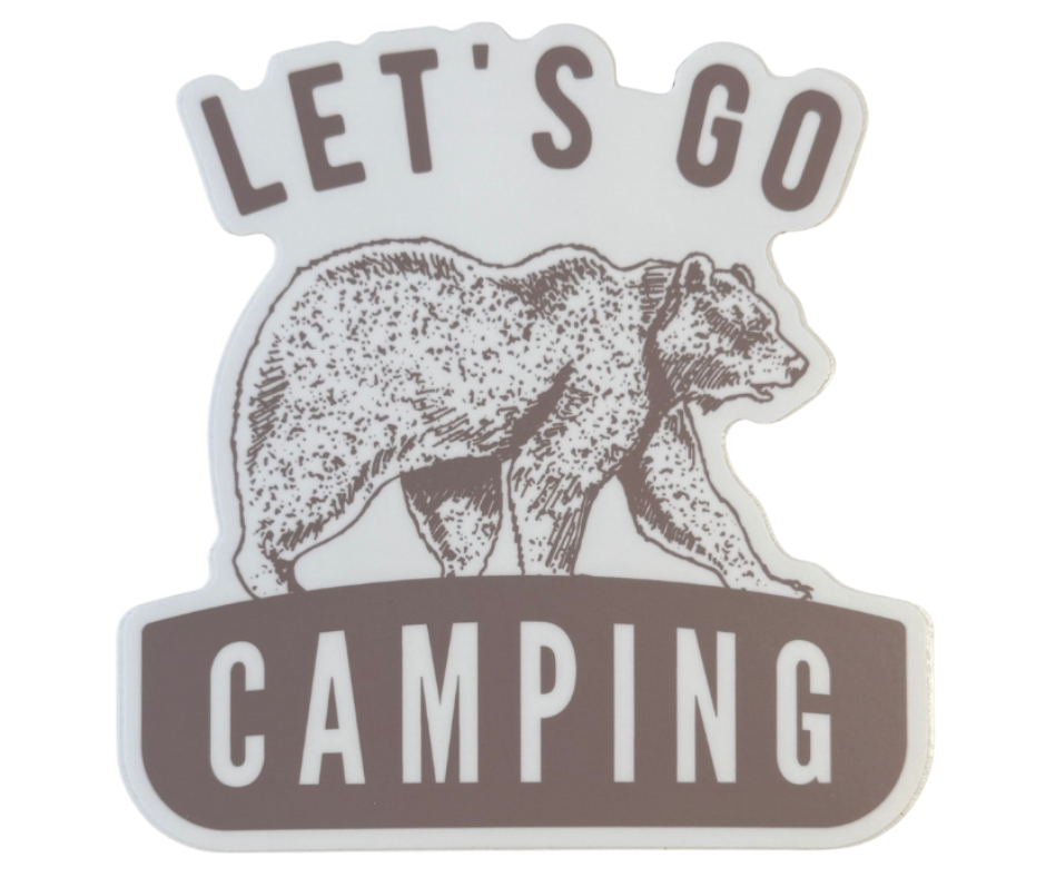 P52: Let's Go Camping Bear Decal