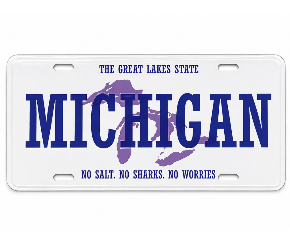 LP1: Michigan Great Lakes State License Plate