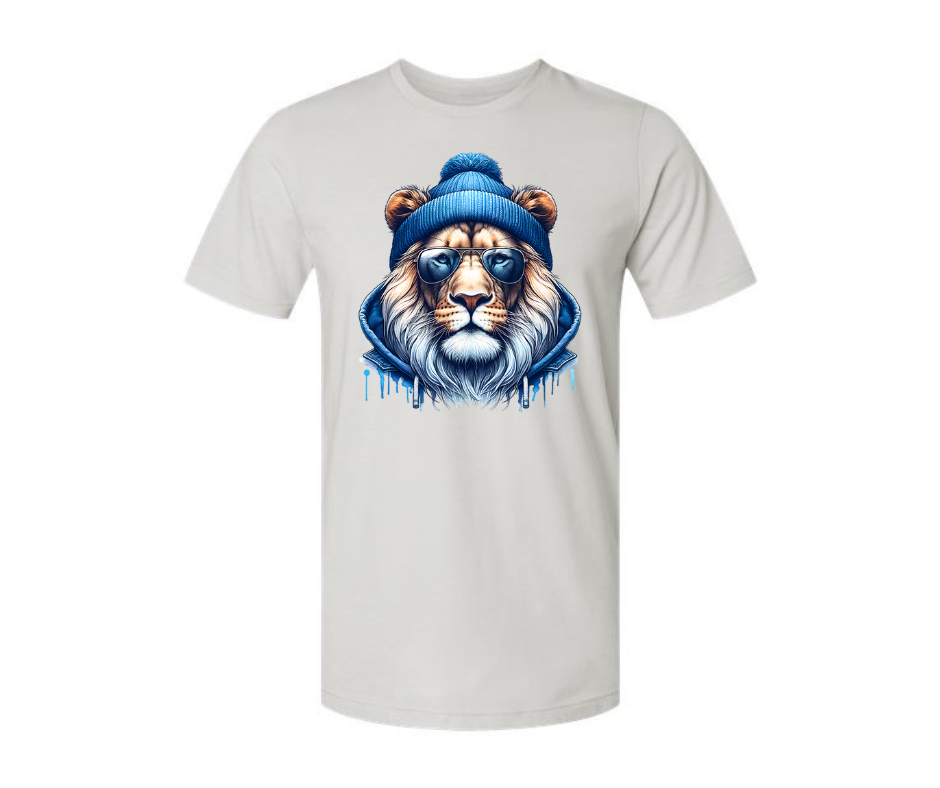 T-Shirt: T114A - Lion Drip (H. Light Silver)
