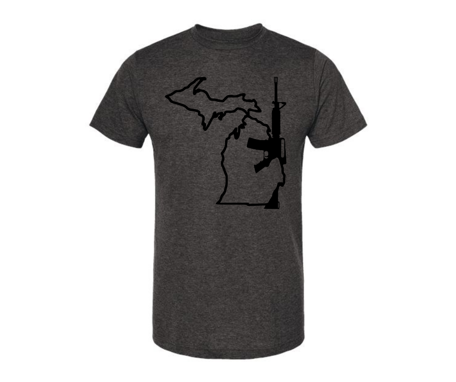 T-Shirt: T23A- Michigan AR (H. Graphite)