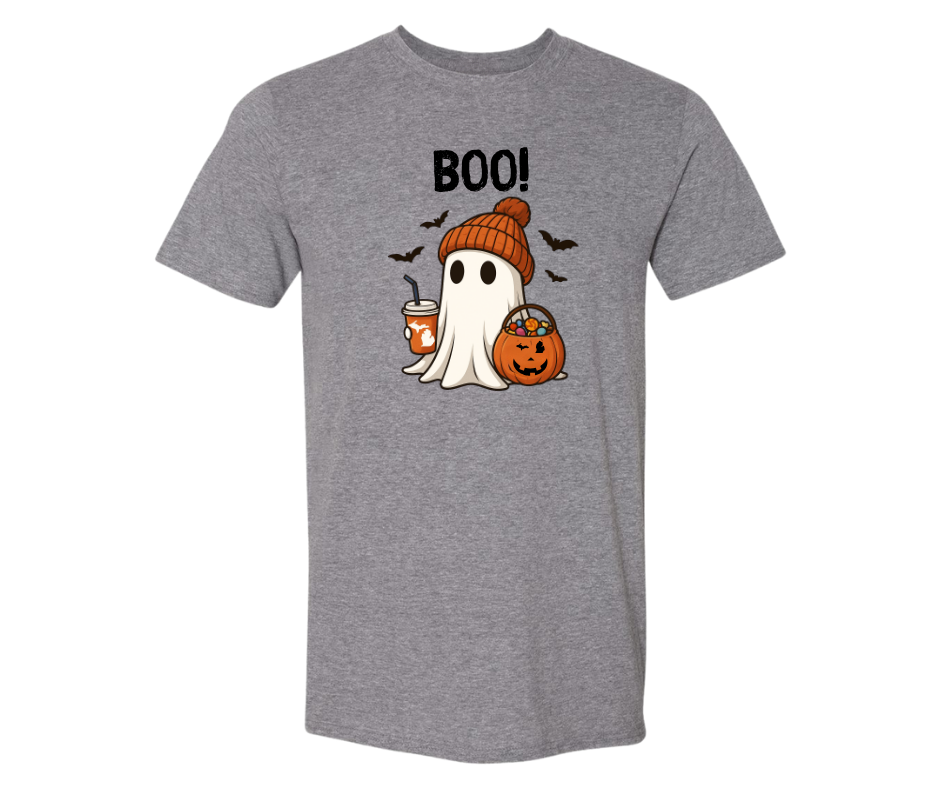 T-Shirt: Michigan Boo! (H. Graphite)