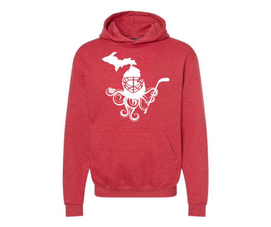 Hoodies: Redwings Octopus Hockey (Heather Red)