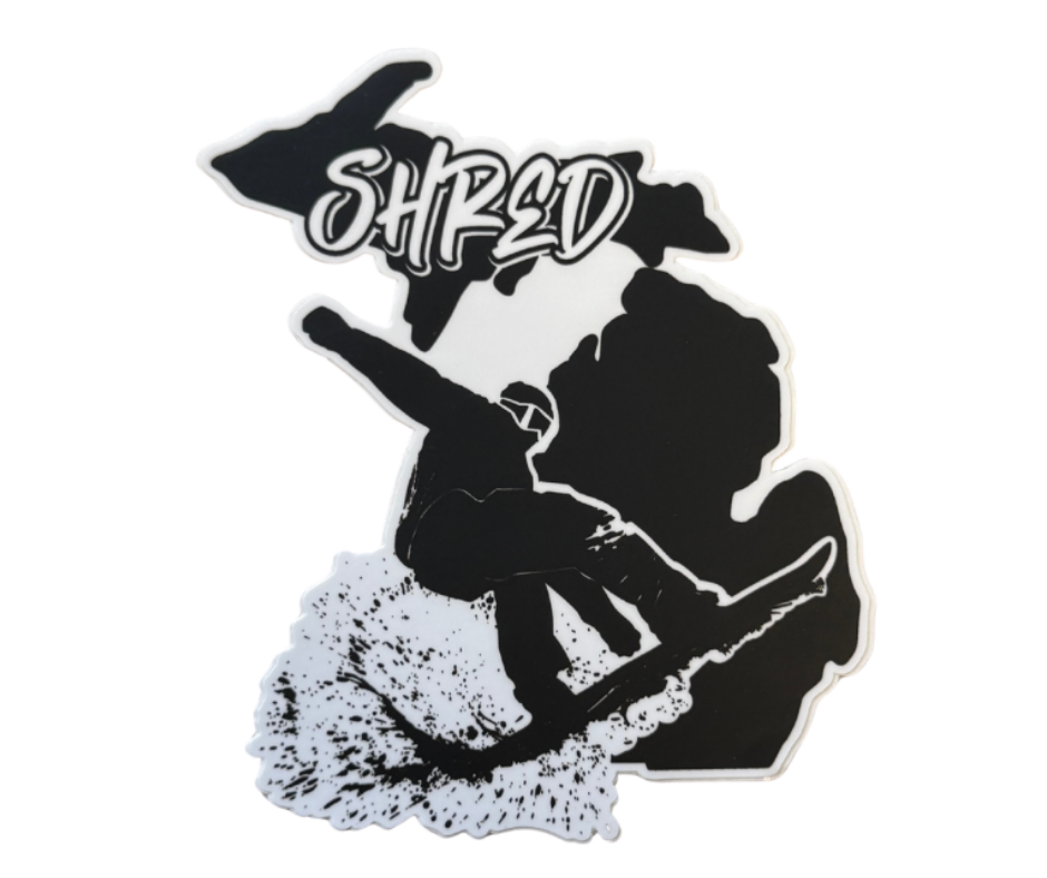 P23: Michigan Map Shred Decal