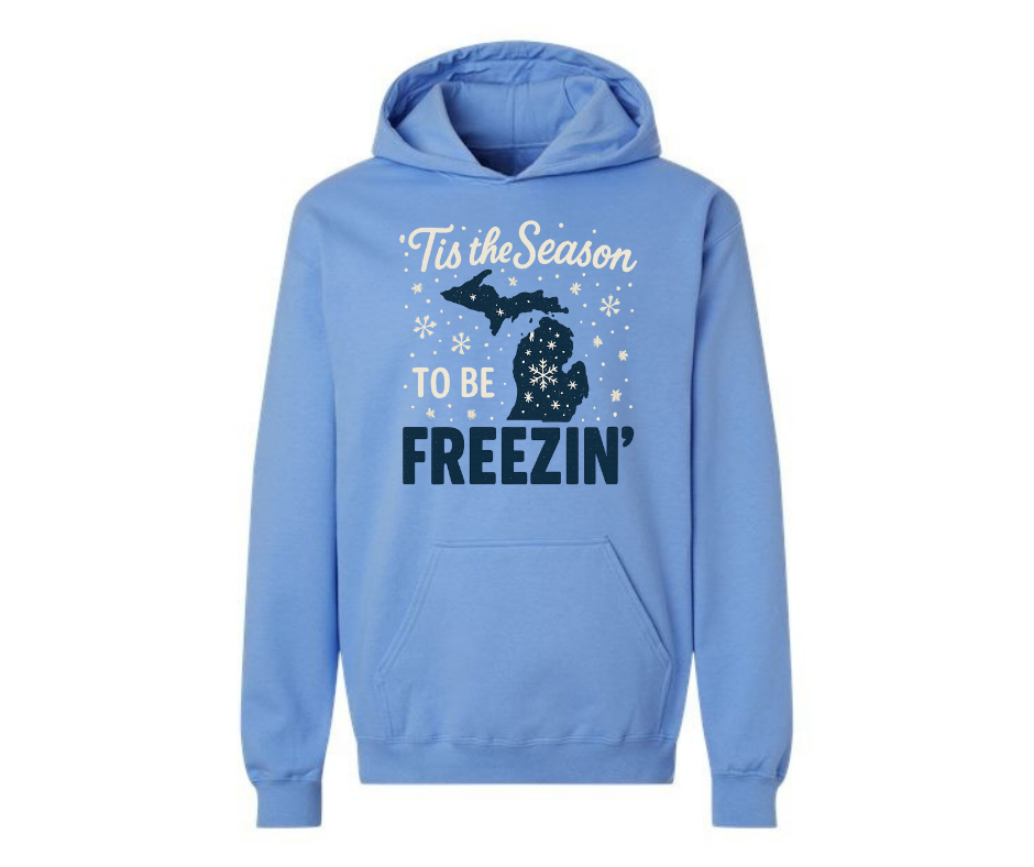 Hoodies: Tis the Season to be Freezin' (Carolina Blue)