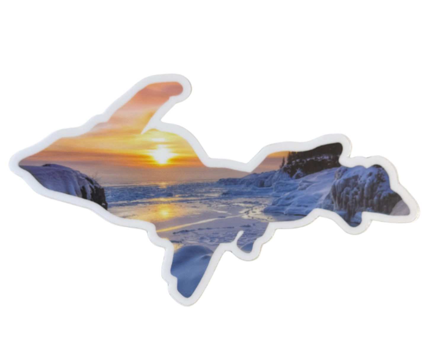 P76: UP Sunset Winter Beach Decal