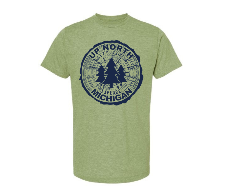 T-Shirt: T71A - Up North, Explore Michigan (H. Green)