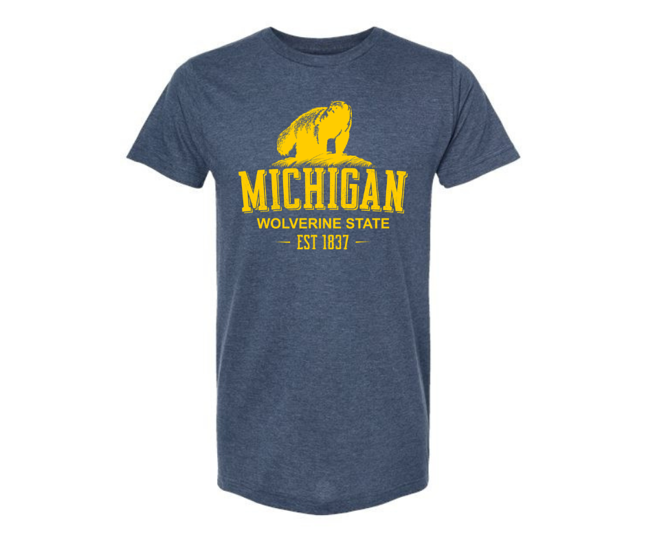 T-Shirt: T47 - Wolverine State (H. Denim)