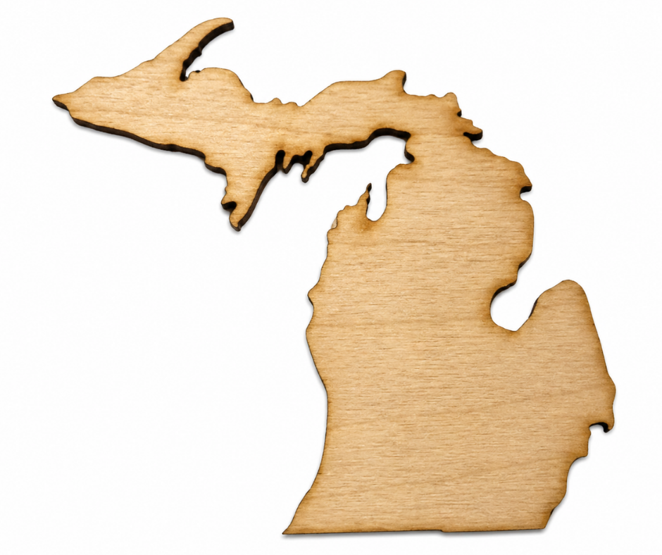 M13: Michigan Wooden Magnet