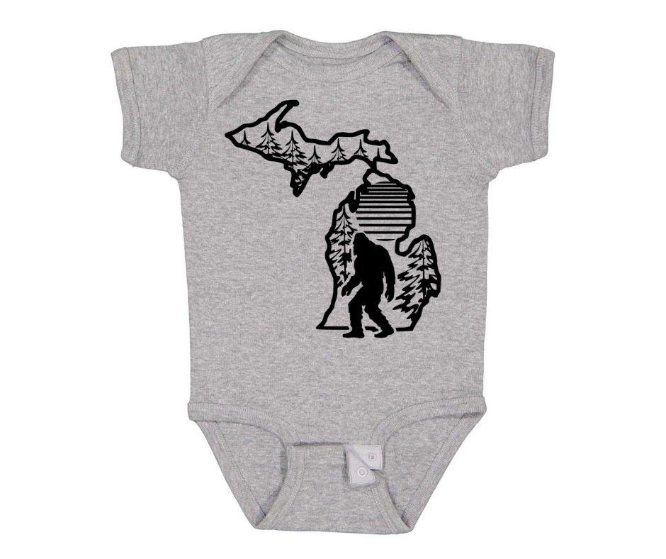 Youth Onesie: Bigfoot Woods - Heather