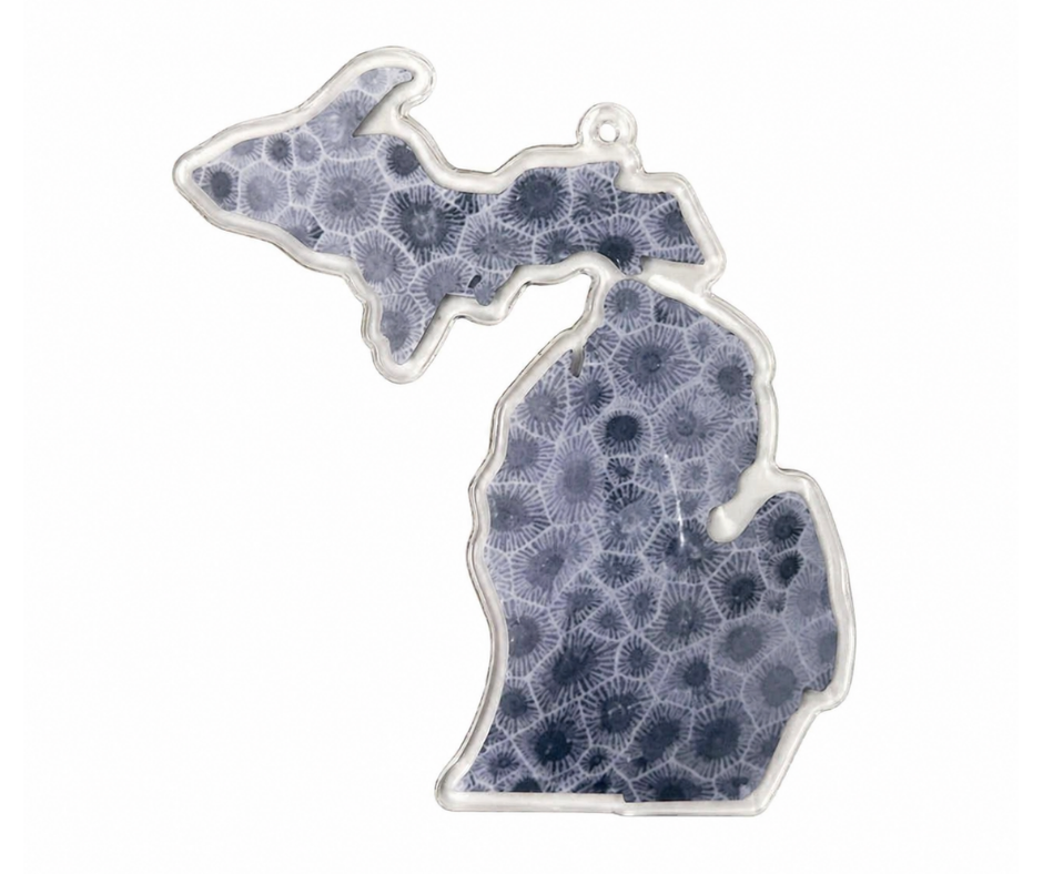 CSC2: Michigan Petoskey Stone Car Suncatcher