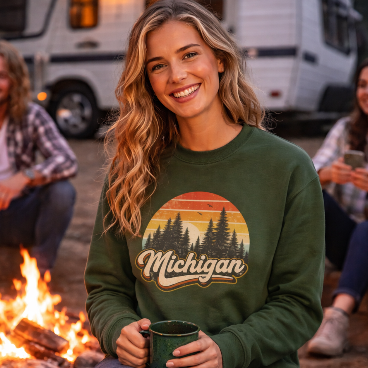 Michigan Crewneck Unisex Sweatshirts