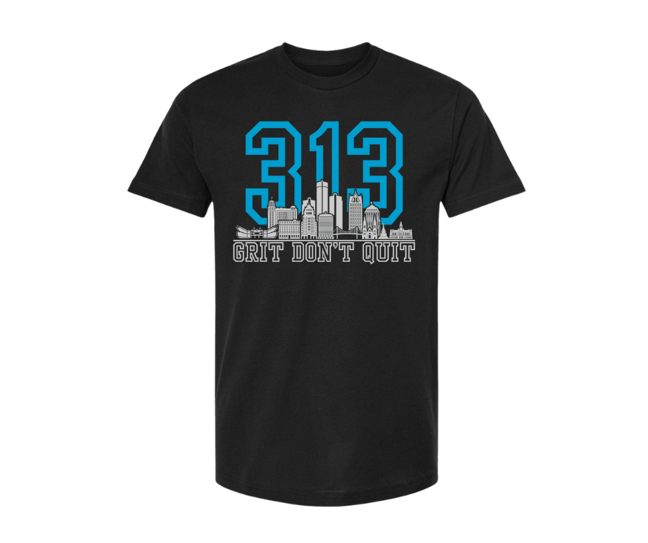 T-Shirt: 313 Detroit (H. Black)