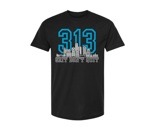 T-Shirt: 313 Detroit (H. Black)