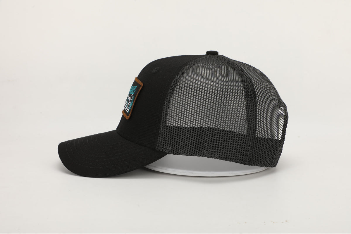 Snapback Hat: Michigan Embroidered Patch- Black