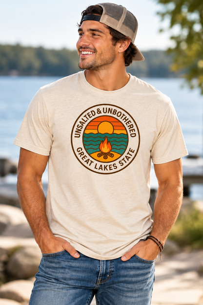 T-Shirt: Unsalted & Unbothered (Heather Oatmeal)