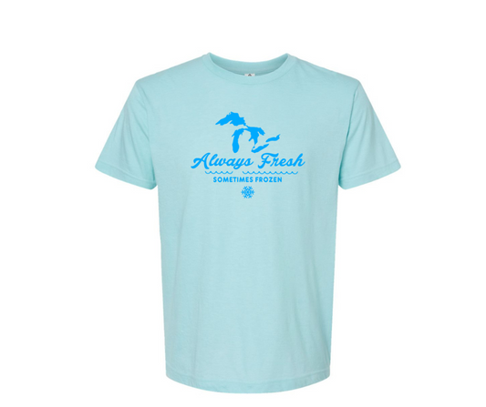 T-Shirt: T1B - Always Fresh Sometimes Frozen (H. Purist Blue)