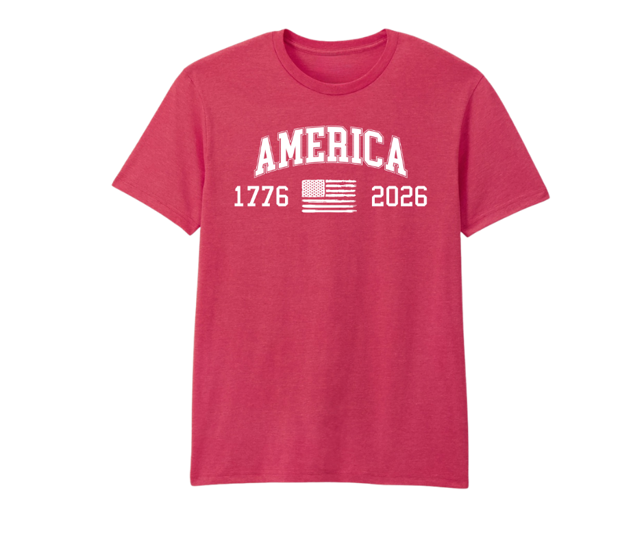 T-Shirt: 118 - America 1776-2026 H.Red