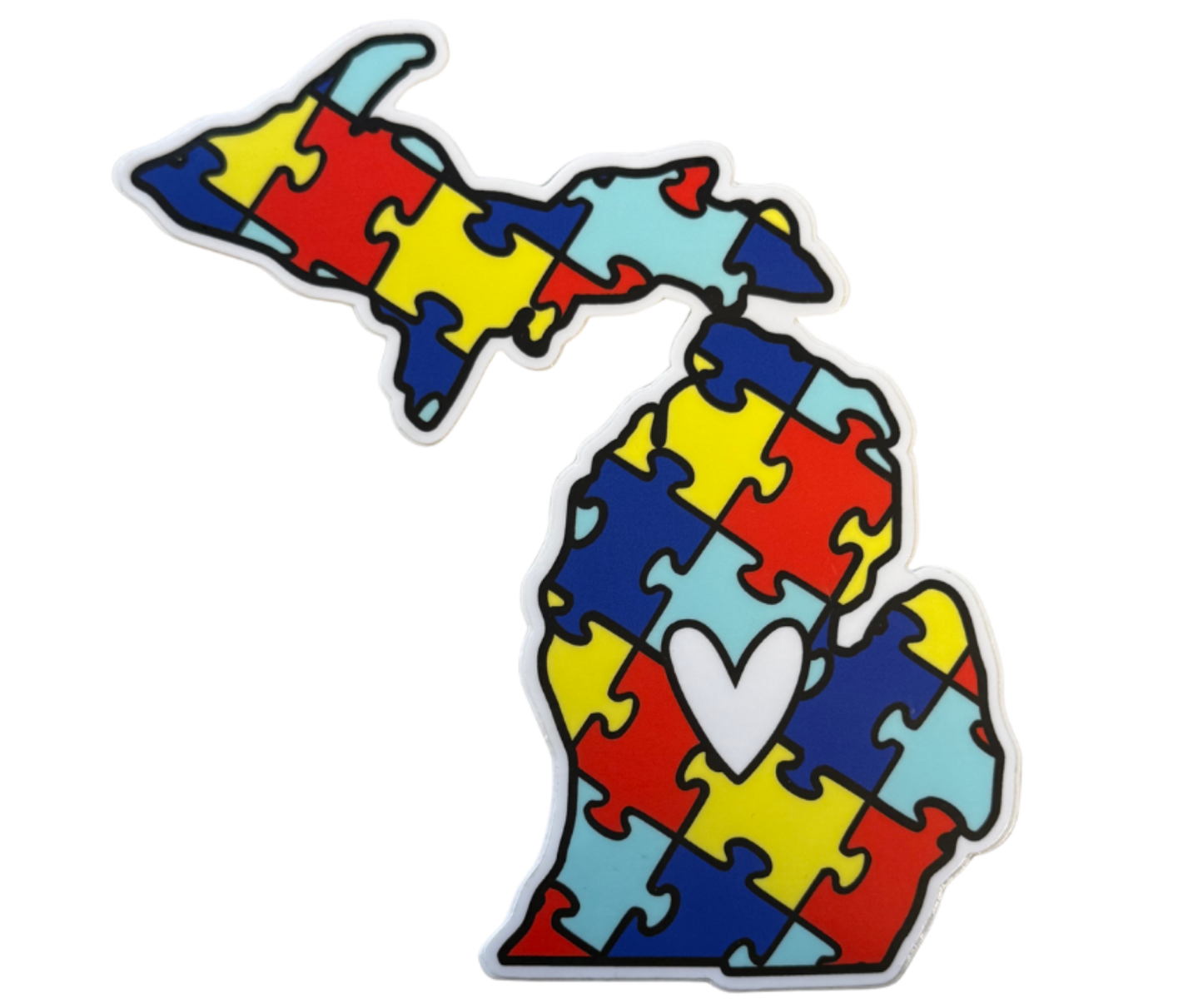 P101: Michigan Map Autism Decal