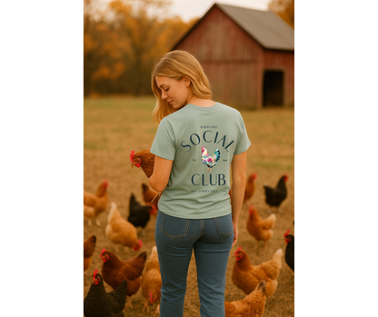 T-Shirt: T116 - Social Club (H. Light Sage)