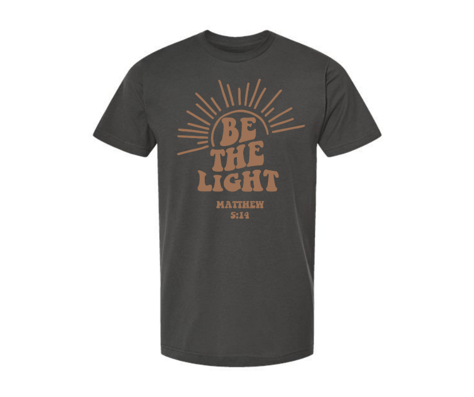 T-Shirt: T143 - Be the Light (Charcoal)
