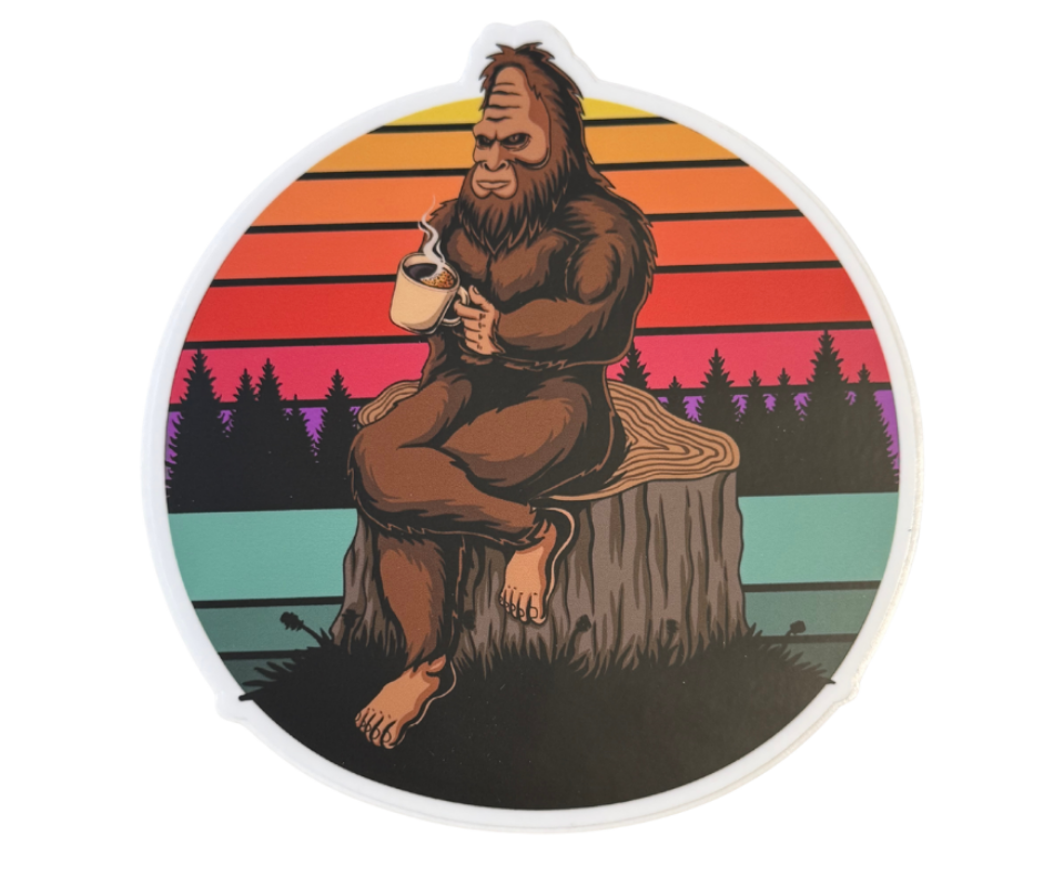 P38: Bigfoot & Coffee Decal