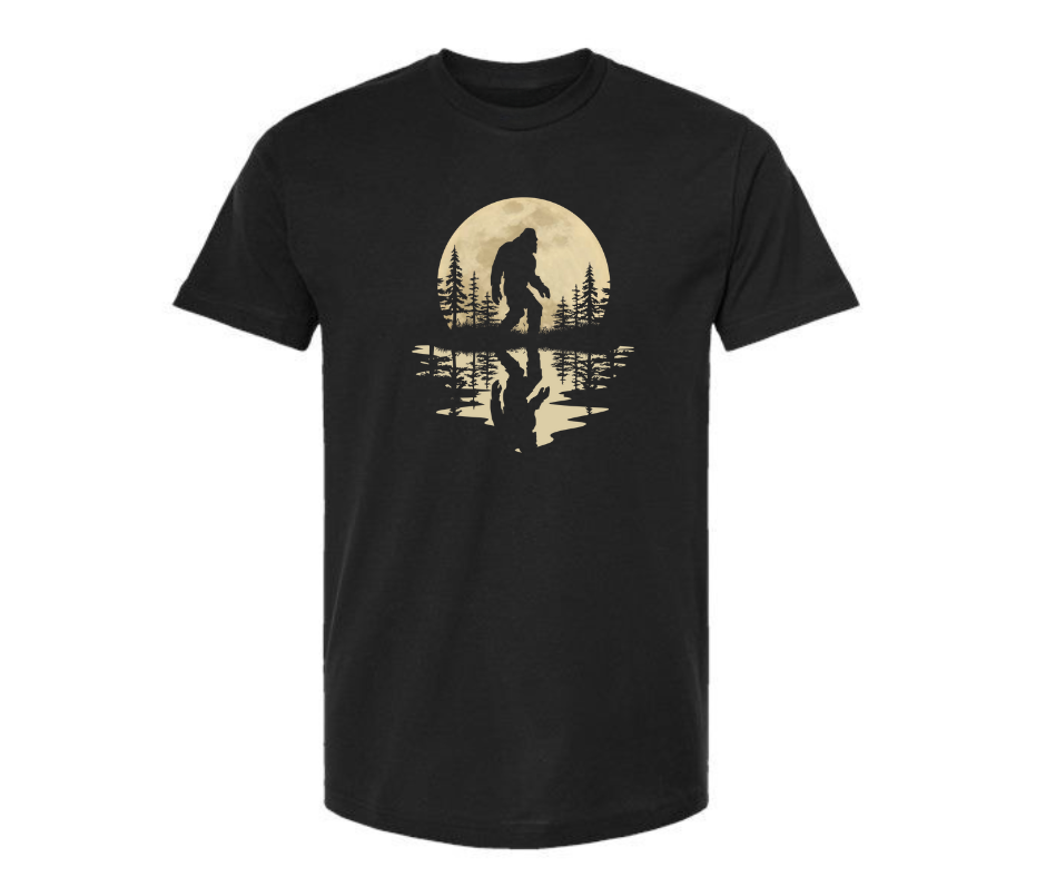 T-Shirt: Bigfoot Moon (Black)