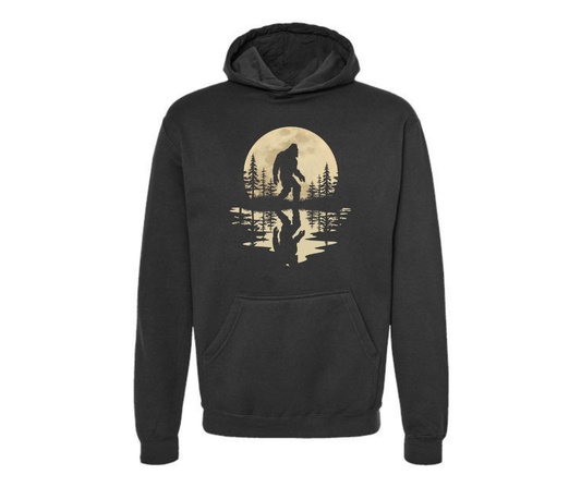 Hoodies: Bigfoot Moon (Black)