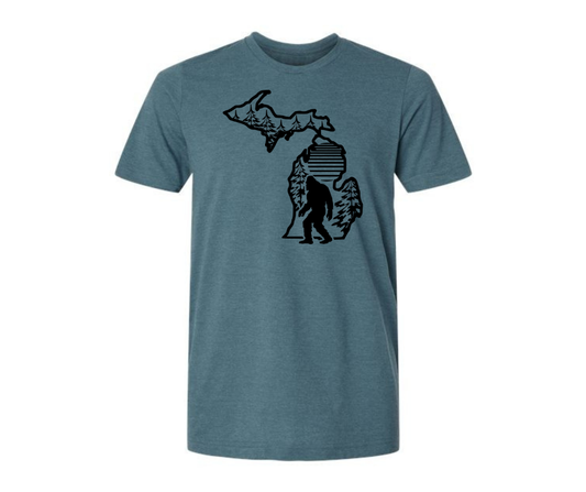 T-Shirt: T20A - Bigfoot Woods (H. Deep Teal)