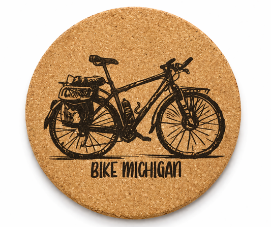 CC-F: Bike Michigan Cork Coaster