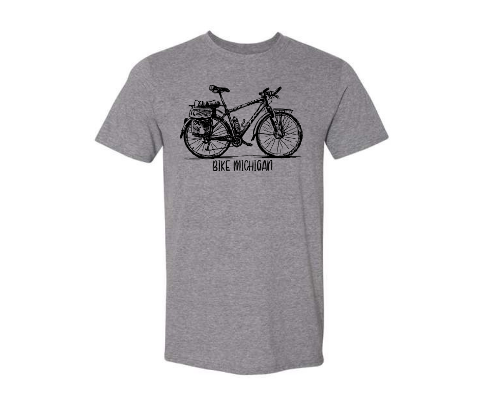 T-Shirt: Bike Michigan (H. Graphite)