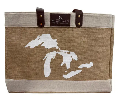 GLBT1: Great Lakes Burlap Tote