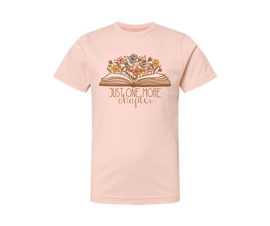 Youth T-Shirt: Just One More Chapter (Blush)