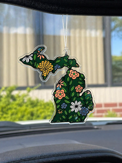 CSC1: Michigan Flowers Car Suncatcher
