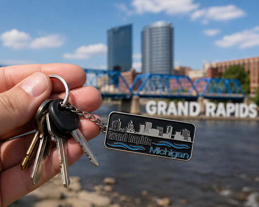 K2: Grand Rapids Wave Keychain