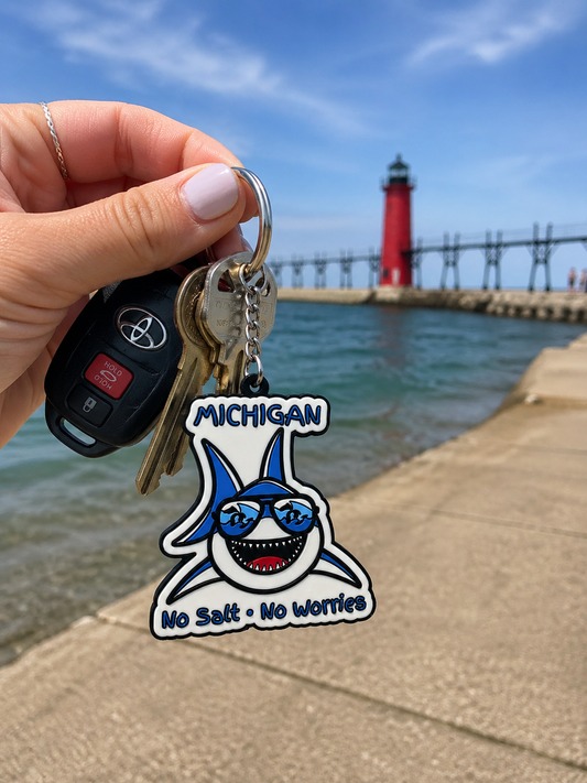 K5: Michigan Shark Keychain