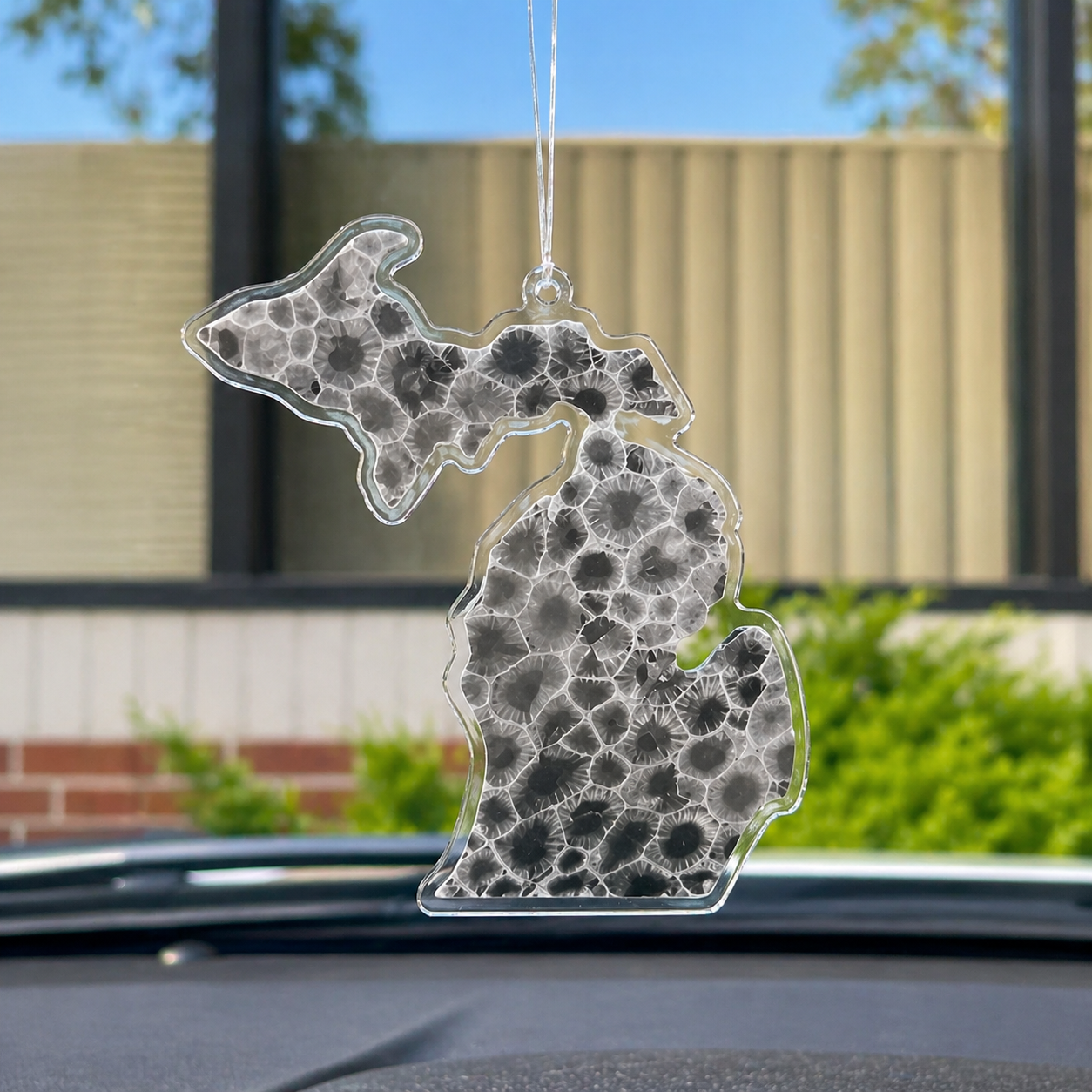 CSC2: Michigan Petoskey Stone Car Suncatcher