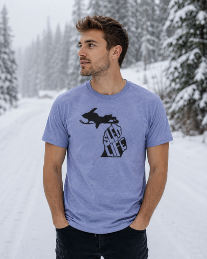 T-Shirt: T30B - Sled Life (H. Indigo)