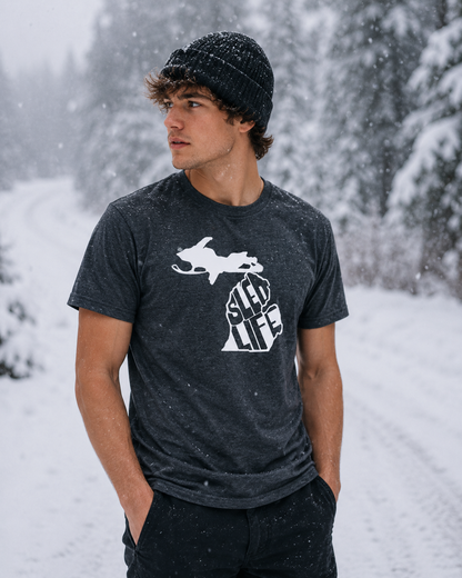 T-Shirt: Sled Life (H. Graphite)