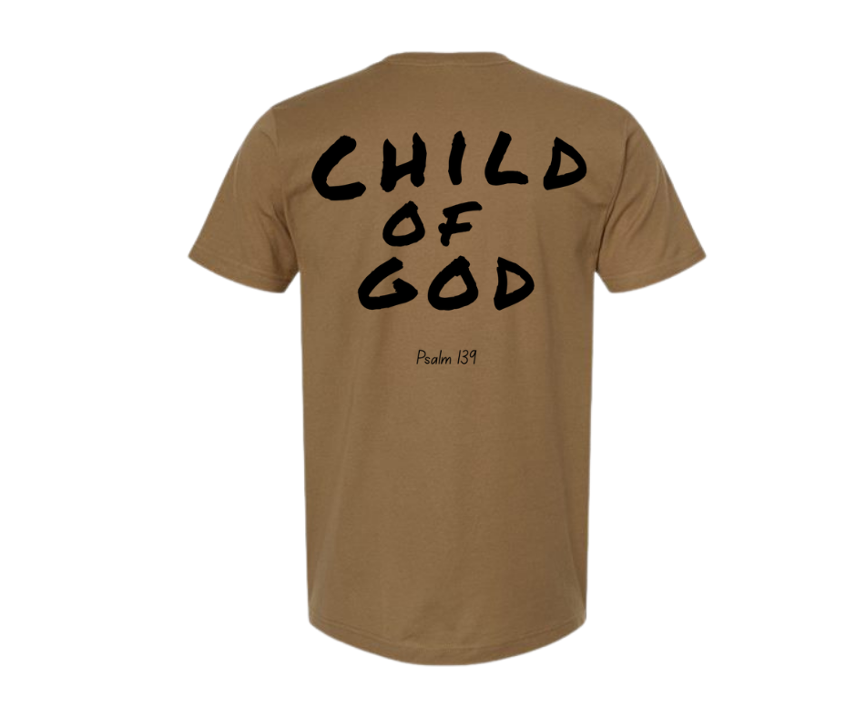 T-Shirt: T147 - Child of God (Desert Brown)