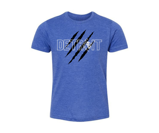 Youth T-Shirt: Detroit Black Claw (Heather Royal)
