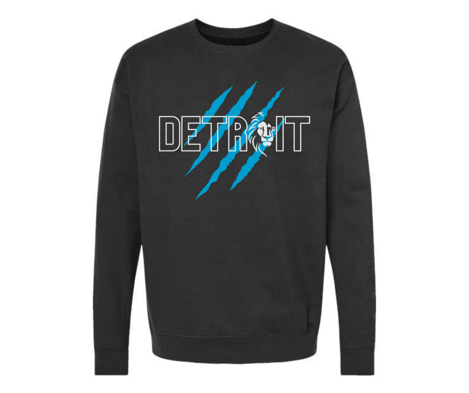 Crewneck: Detroit Blue Claw (Black)